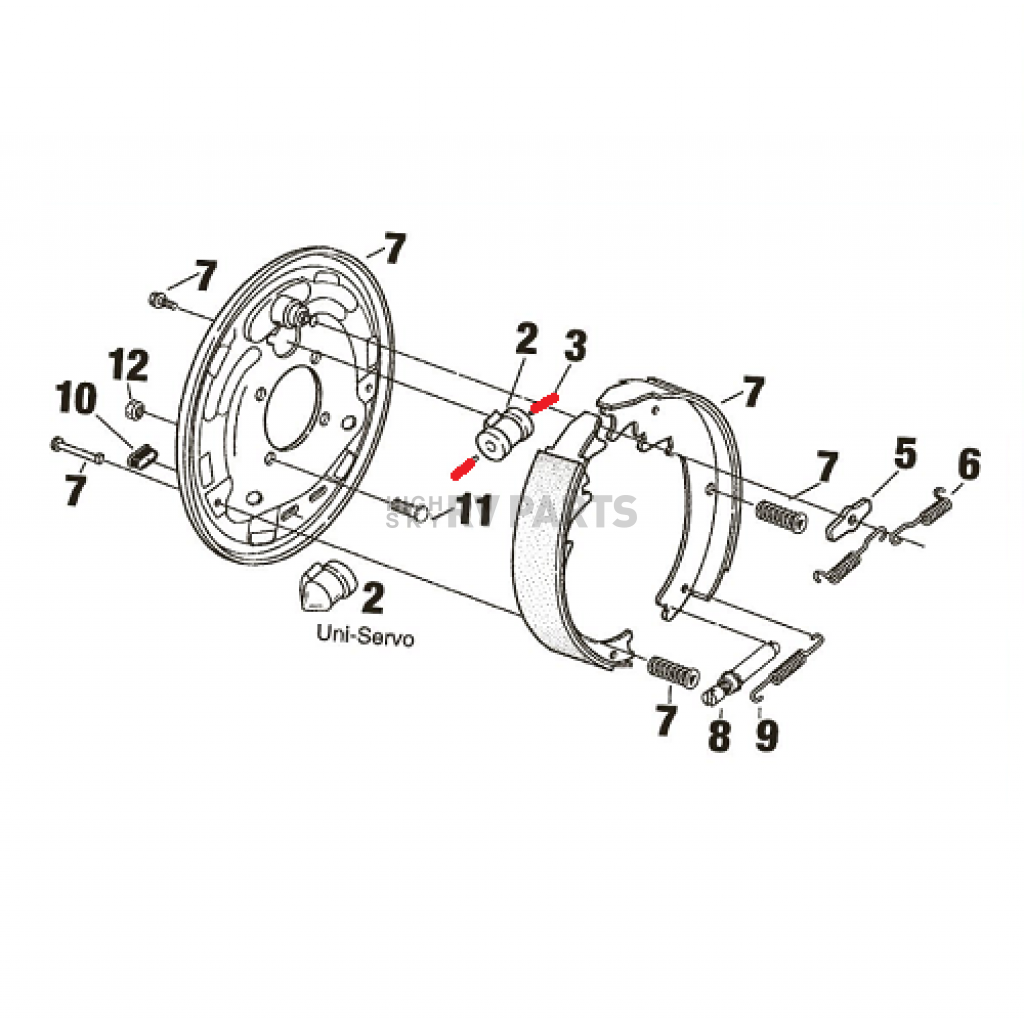 Dexter Axle Brake Master Cylinder Push Rod 05406000